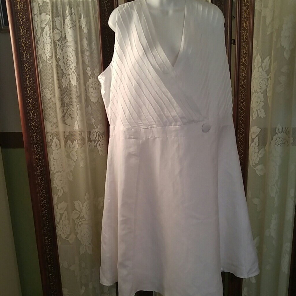 White linen dress